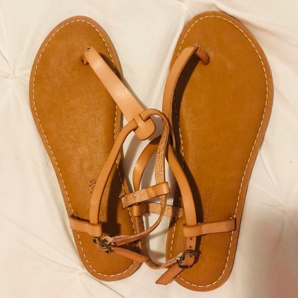 Amazon Tan Gladiator Sandals - Picture 4 of 5